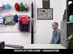 Cute Shoplifter Teen Gives Mall Cop A BJ
