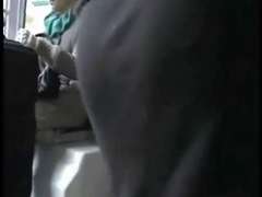 Rubia, Autobús, Lencería, Voyeur