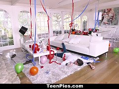 Penelope Reed gets her tight pussy creampied at a wild party