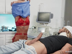 おもらし, デカチン, 黒人, 茶髪の, 医者, 異人種間, マスク, ユニフォーム