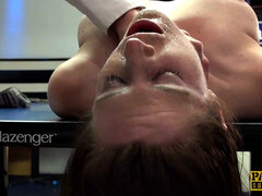 Samantha Bentley is tied up, and fucked raw