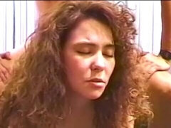 Adorable curly-haired angel nicely penetrated in the doggy style