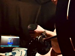 ディルド, ゲイ, ハードコア, 巨大なディルド, オナニー, 馬乗り, 一人, おもちゃ