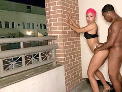 stunning Balcony sex with jasmine banks