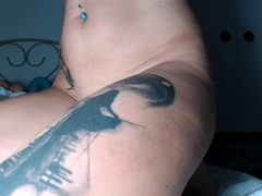 Thick blonde amateur stripping tease webcam