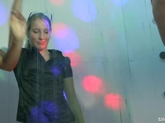 Blonde, Habillées, Dansant, Interracial, Léchez, Actrice du porno, Chatte, Satin