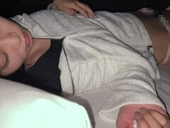 Leie, Asiatisch, Selbstgemacht, Japanische massage, Orgasmus, Muschi, Titten, Spanner