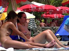 Kont, Strand, Nudist, Bekijker