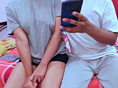 アジア人, デカチン, デカパイ, 兄弟, イく瞬間, カワイイ, キス, オッパイの