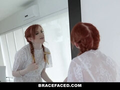 18 ans, Tir de sperme, Queue, Hd, Seins naturels, Rousse roux, Chevaucher, Adolescente