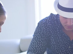 お尻, 美女, フェラチオ, 茶髪の, カップル, 彼女, オッパイの, おもちゃ