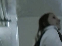 Bitchy brunette opens her hungry pink hole for a huge penis