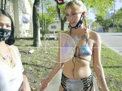 Blasen, Braunhaarige, Spermaladung, Flotter vierer, Hardcore, Hd, Jungendliche (18+), Titten