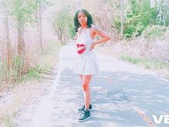 Mini Skirt Pov Minah Khali Public Exhibitionist Wife Private Bike Trails, Park, Beach, Ocean Views