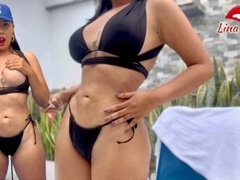 Leie, Grosser arsch, Braunhaarige, Orgasmus, Im freien, Pool, Öffentlich, Jungendliche (18+)