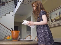 Kitzler, Fingern, Behaart, Hd, Masturbation, Zierlich, Rotschopf, Solo