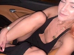 素人, 車, 毛深い, 公共, 赤毛