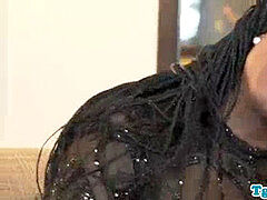 Amateur, Americano, Negro, Ébano, Masturbación, Transexual, Solo