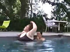 ぽっちゃり, ブロンド, ぽちゃ, フェティッシュ, ハードコア, 淫乱熟女, プール, ハメ撮り