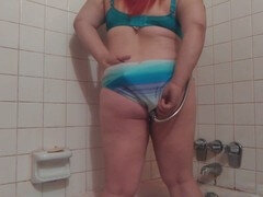 Huge tits, girl water inflation, belly inflation