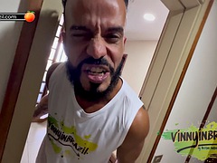 Anal, Grosse bite, Sucer une bite, Brésilienne, Hard, Fille latino, De plein air, Public
