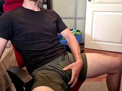 Enthousiasteling, Grote lul, Mollig, Sperma shot, Homo, Aftrekken, Masturbatie, Sportoefening