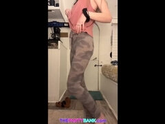 素人, 自家製, 巨大なディルド, オーガズム, パンティ, オマンコ, ガリガリ, ヤリマン