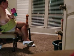 アメリカ人, ぽっちゃり, 茶髪の, ぽちゃ, 指いじり, 自家製, 淫乱熟女, 穴開きパンティ