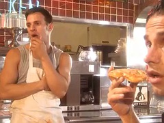 Brianna Beach is grilled on a spit in a hot diner