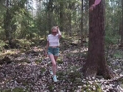 Girl Sucking Dick Stranger and had Anal Sex until Creampie in the Forest