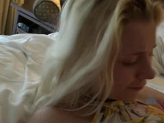 Rubia, Semen en la boca, Corridas faciales, Novia, Pajear, Aceite, Pequeña, Pov