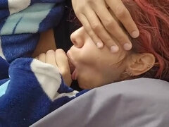 18 ans, Gros seins, Sucer une bite, Frère, Éjaculer dans la bouche, Hd, Fille latino, Rousse roux