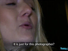 Leie, Blondine, Blasen, Sperma im mund, Handjob, Masturbation, Im freien, Schlucken