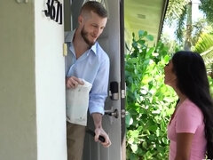 Brick Danger is obliged to fuck Latina Binky Beaz on camera