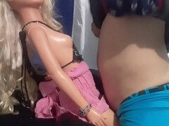 ベッドルーム, 人形, オナニー, 小柄, スカート, おもちゃ