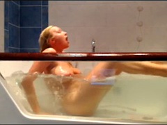 Tetas grandes, Rubia, Consolador, Doble penetracion, Masturbación, Tetas, Bajo el agua, Camara web