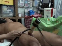 Gebondenheid, Lul, Erotisch, Sperma in gezicht, Aftrekken, Masturbatie, Rijpe lesbienne, Webcamera