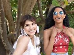 Fucking three hitchhiker girlfriends in a row