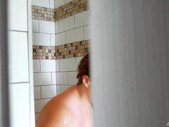 Summer Hart: Big Tits & Hairy Brunette Peeping