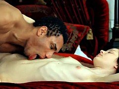 Incroyable, Noire, Interracial, Russe, Élève, Étudiant, Adolescente