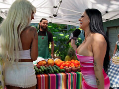 ブロンド, 茶髪の, ドレス, 手コキする, アウトドア, ハメ撮り, オマンコ, スカート