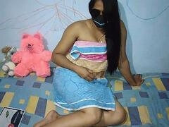 18 ans, Gros cul, Noir ébène, Doigter, Poilue, Indienne, Massage, Solo