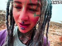 Strand, Paar, Spermaladung, Schwanz, Hd, Im freien, Piercing, Nass