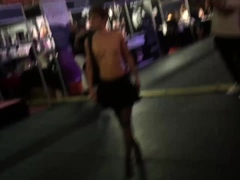 素人, グループ, Hd, アウトドア, 公共