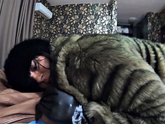 Amateur, Mamada, Botas, Guantes, Latina, Cuero, Madres para coger