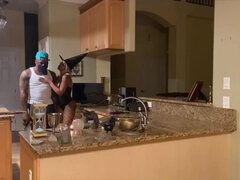 Enthousiasteling, Grote mammen, Pijpbeurt, Sperma shot, Lul, Zwart, Ondergoed, Moeder die ik wil neuken