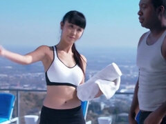 Минет, Брюнетки, Глубокая глотка, Член, Сидя на лице, Волосатые, Межрасовый секс, Массаж