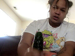 combined plus-size bj's and GAGS on the big fake dick!