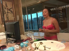 Bad, Bikini, Schwarz, Kleid, Höschen, Pool, Muschi, Rasiert