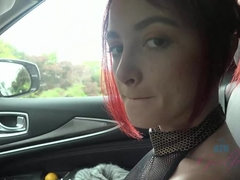 Amateur, Despelote, Novia, Al aire libre, Pov, Público, Fumando, Mojado